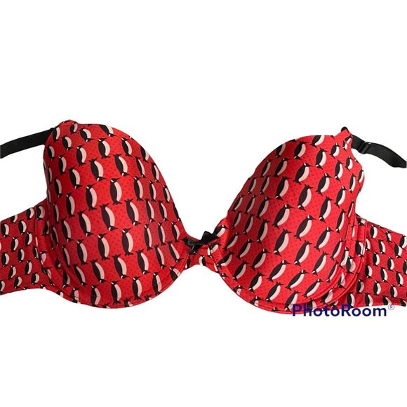 Victoria's Secret Other - VICTORIAS Secret bra size 36C Red Black Penguins